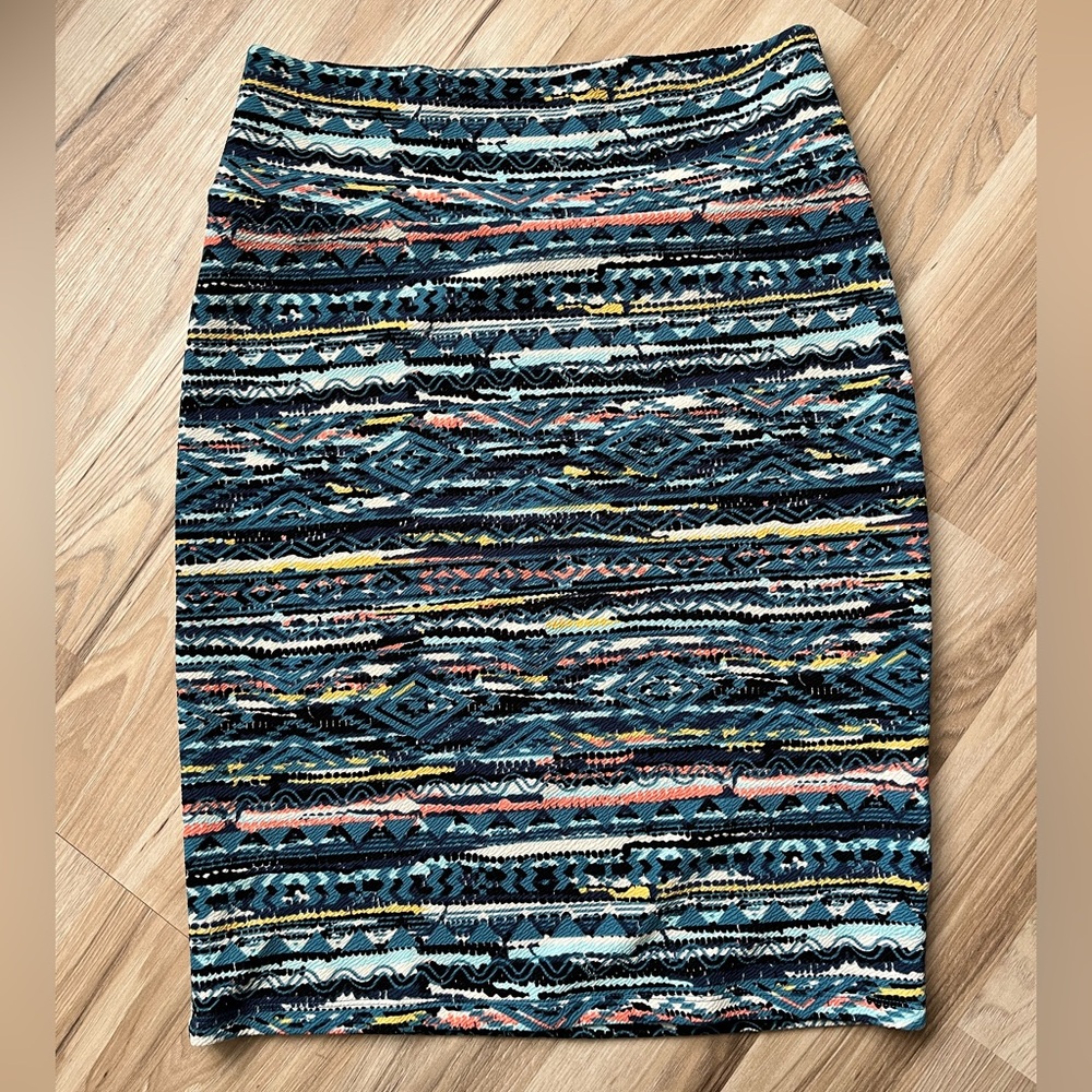 LulaRoe Patterned Multicolor Women's Skirt Size L